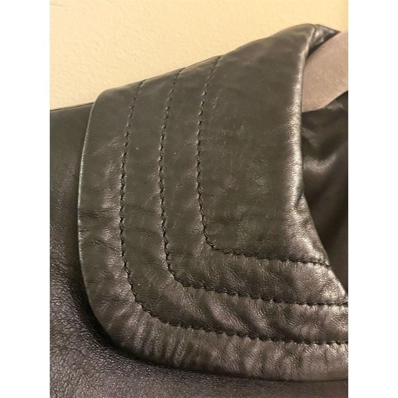 Pendleton Women's Vintage Black Leather Jacket Size S Outdoor Old Money Classic - Picture 5 of 12